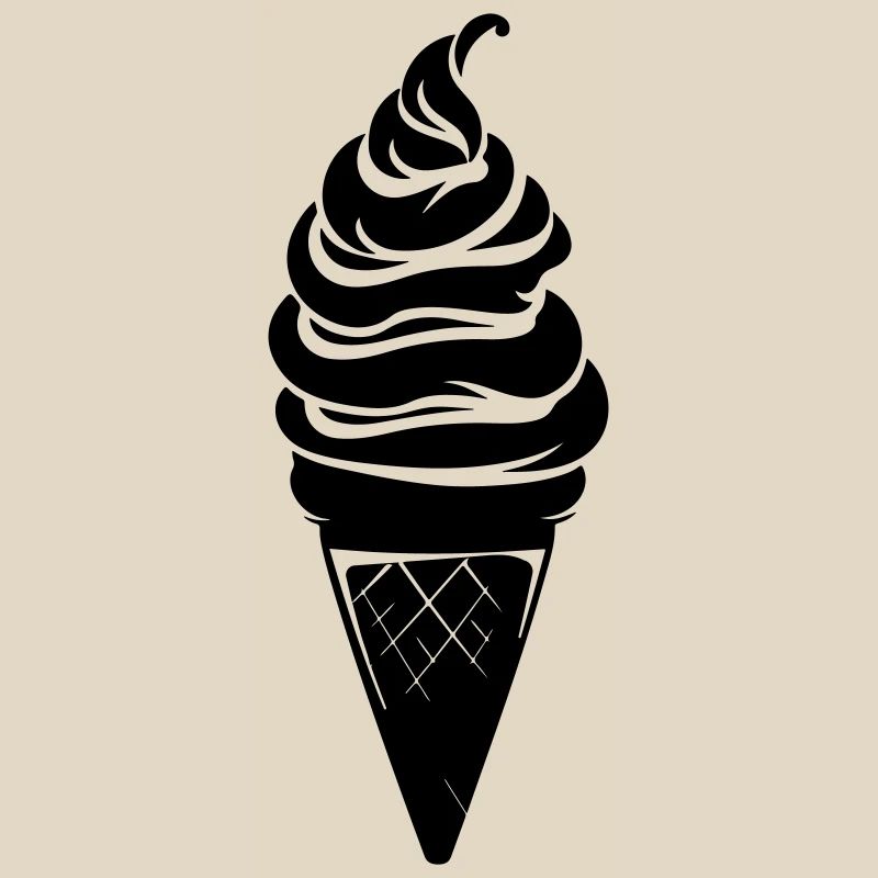 Silhouette de cornet de crème glacée
