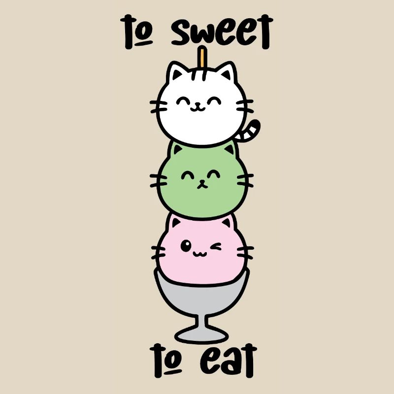 Katzen-Turm Eiscreme Stack