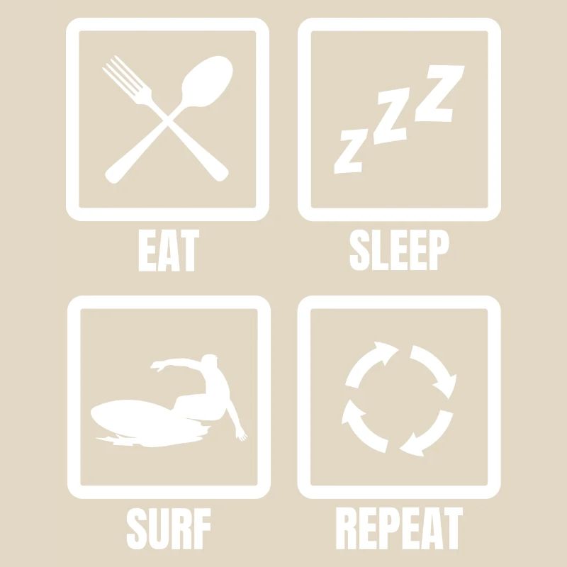 Manger, dormir, surfer, répéter