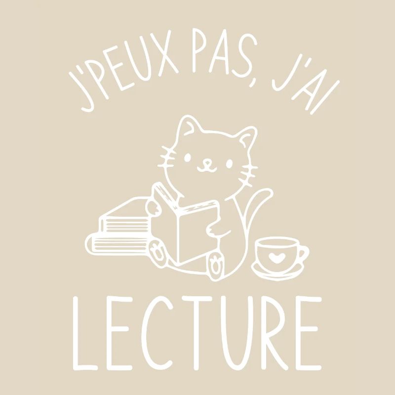 Lecture café chat mignon