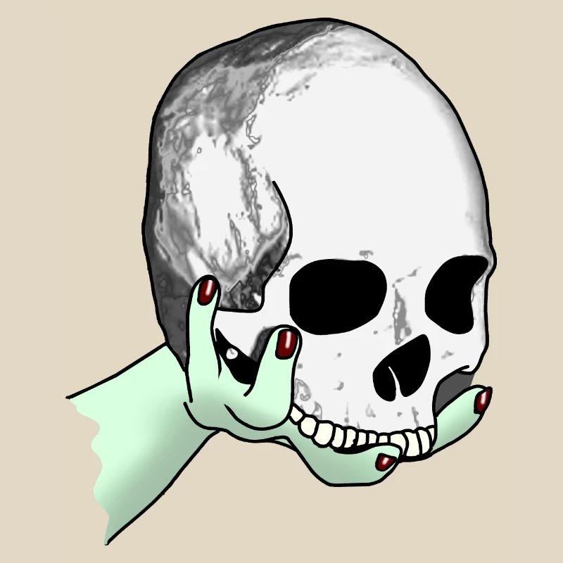 Totenkopf wird dargeboten