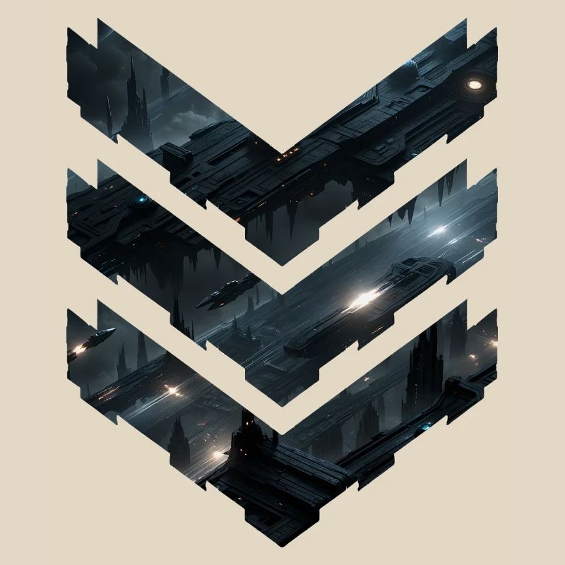 Futuristic Sci-Fi Space Station Layers – Dark City
