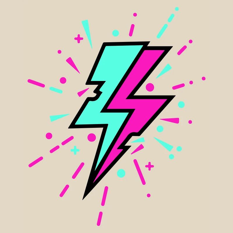 Retro Blitz bunten Stil