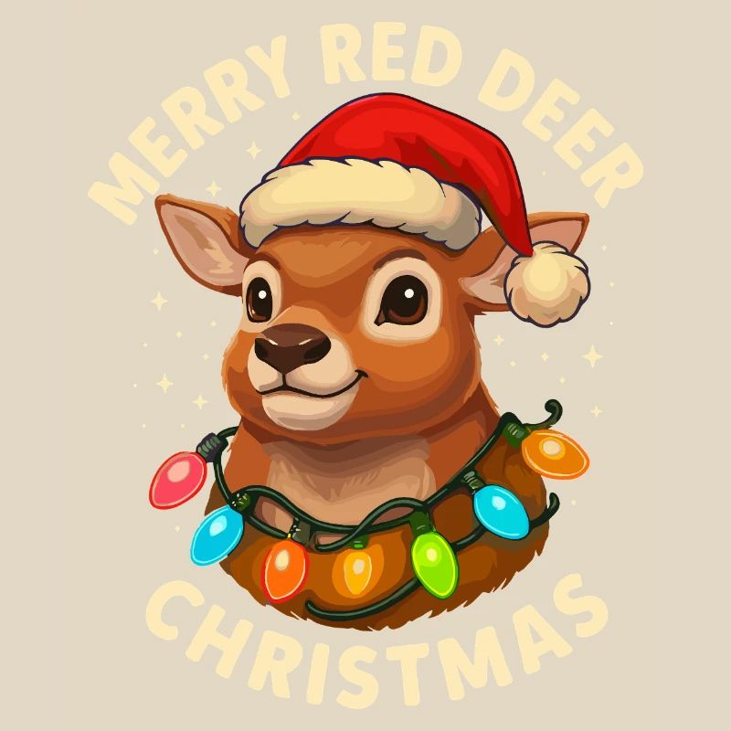 Hirsch Weihnachten Jäger Geschenk Rotwild