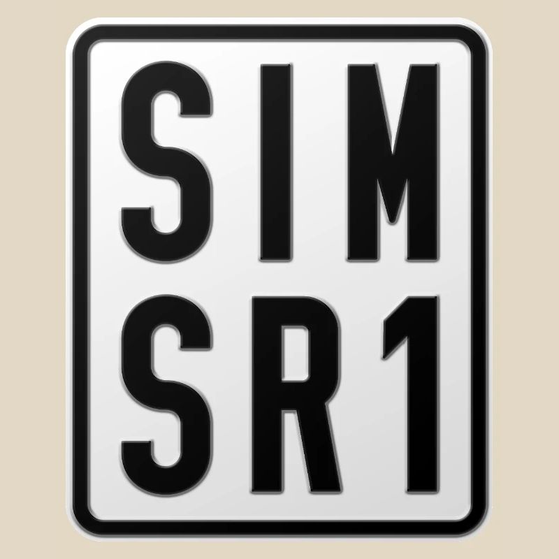 Plaque d’immatriculation du cyclomoteur Simson SR1