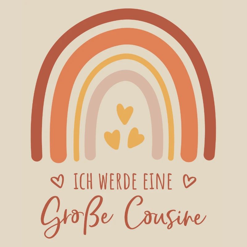Ich werde eine große Cousine / Boho Regenbogen