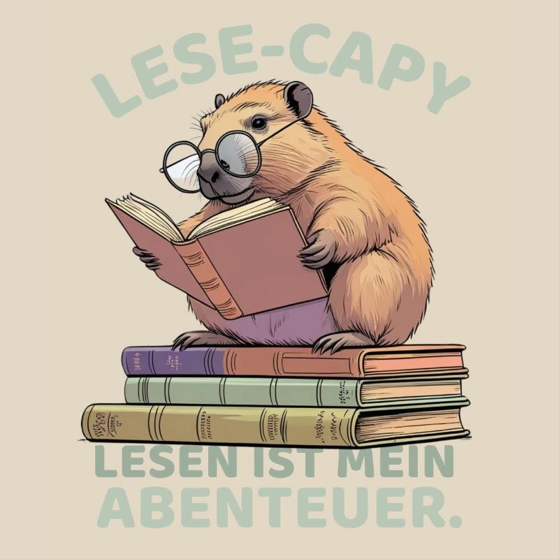 Lese - Capybara: Der Bücherwurm