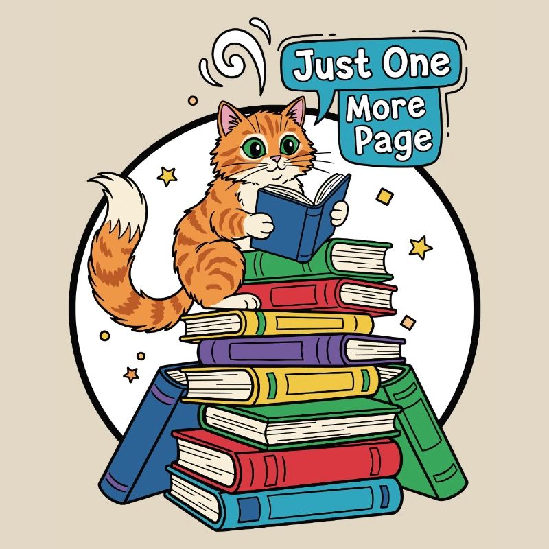 Cat reader: Just one more page
