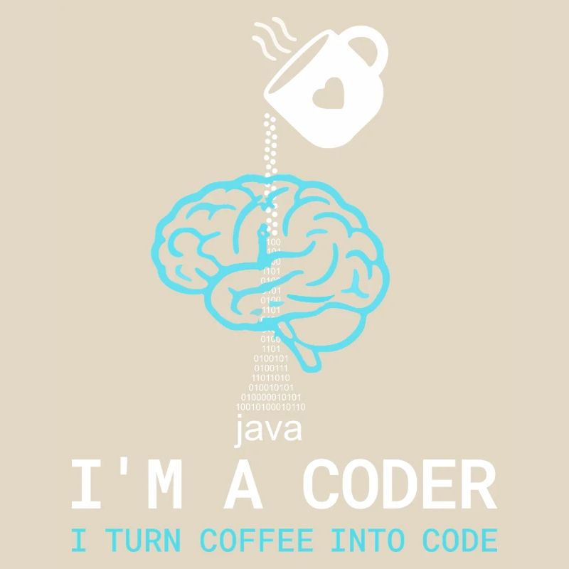 T-shirt Coder : Du café dans le code – Nerdy Programmie