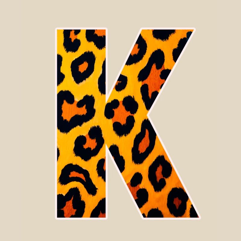 Leopard letter K