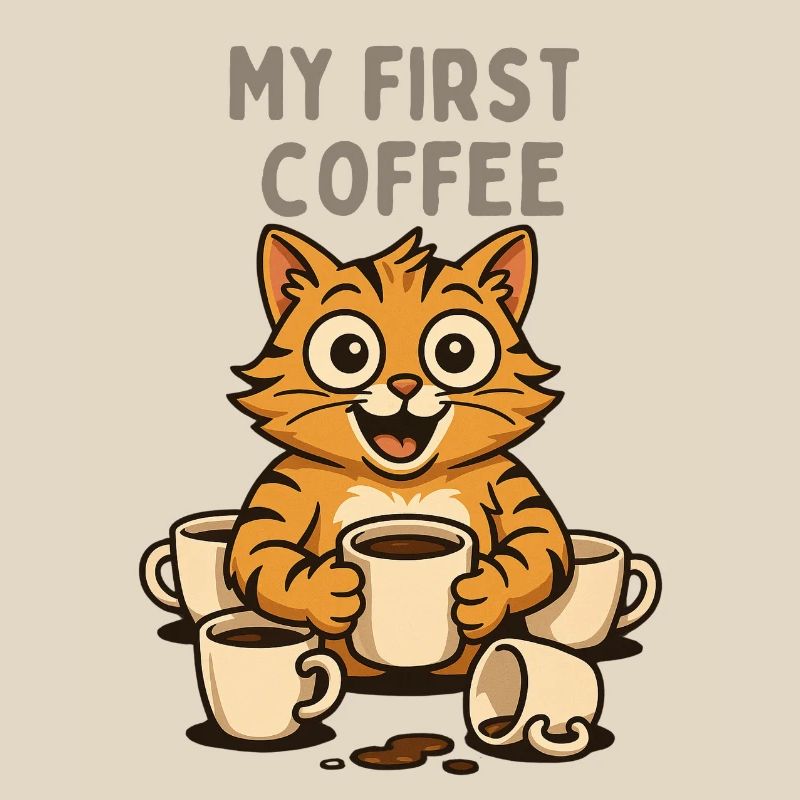 My first coffee cat