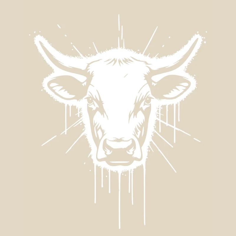 Stier Kopf Bulle Graffiti Vektor