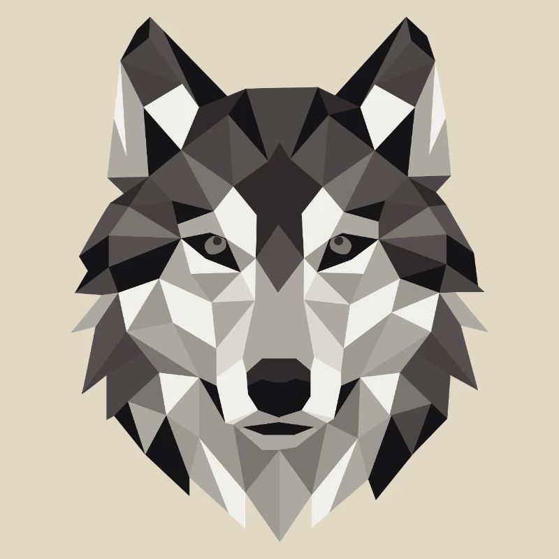 Wolfskopf Lowpoly Geometrie