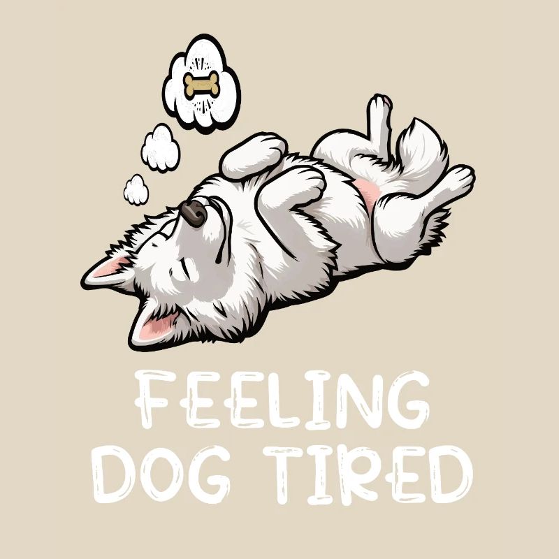 Feeling Dog Tired White Shepherd Dog