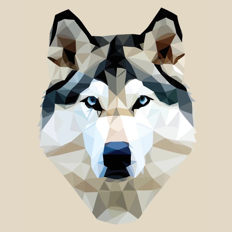 Husky Dog Polygon