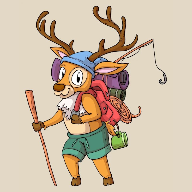 Hirsch Wanderer / Wandernder Hirsch