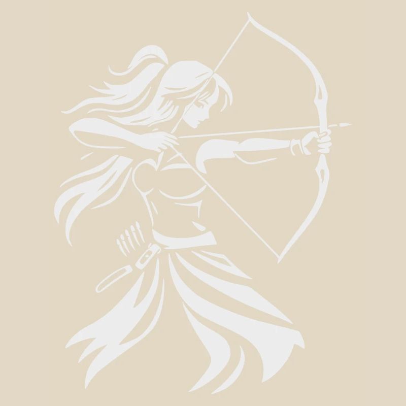 Bogenschütze-Silhouette mit Bogen