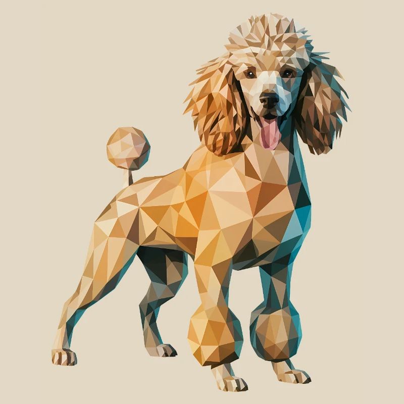 Poodle - Cool Low Poly Logo