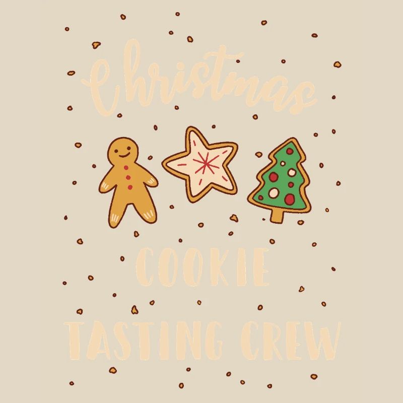 Équipe de dégustation de biscuits de Noël