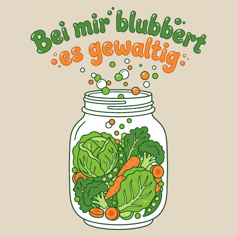 Fermentation Gemüse Einmachglas Blubbern