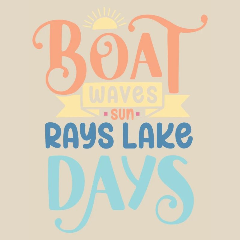 Boat Waves Sun Rays Lake Days