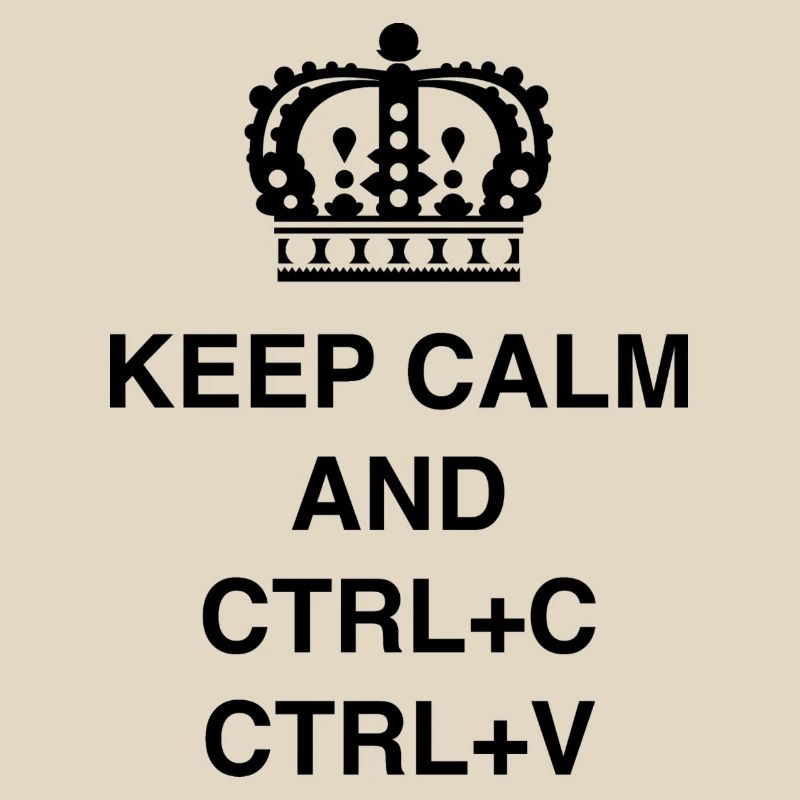T-shirts de classe Keep calm et CTRL+C CTRL+V