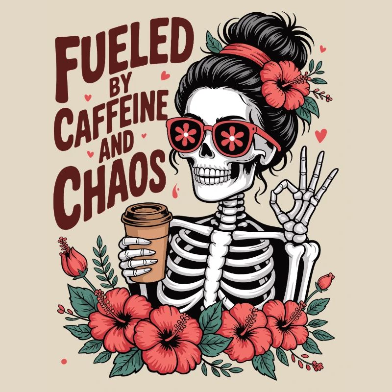 Mutter Koffein Mutter Skelett Kaffee