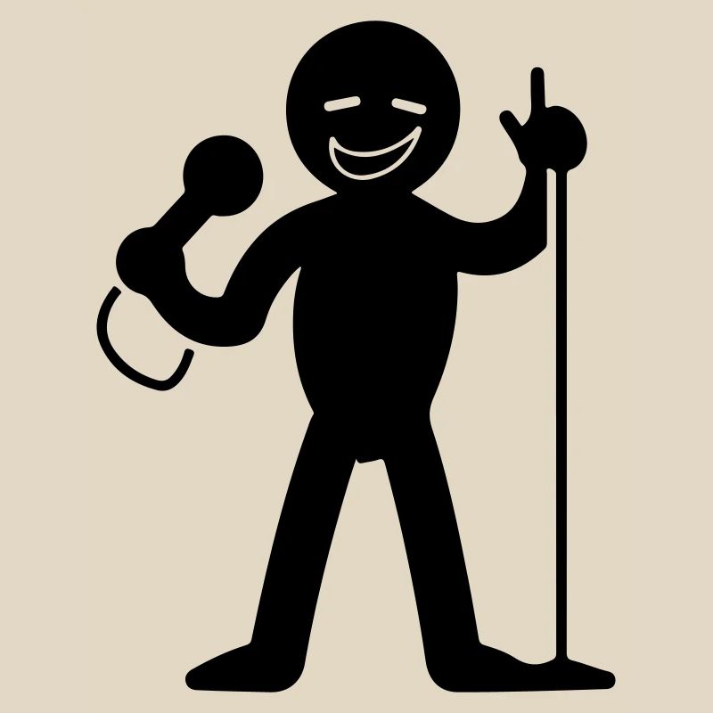 Chanteur avec micro