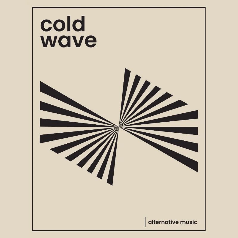Conception d’affiche de musique Cold Wave