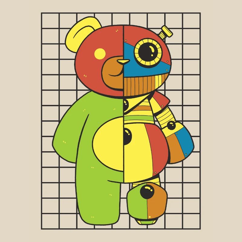 Teddy bear, robot