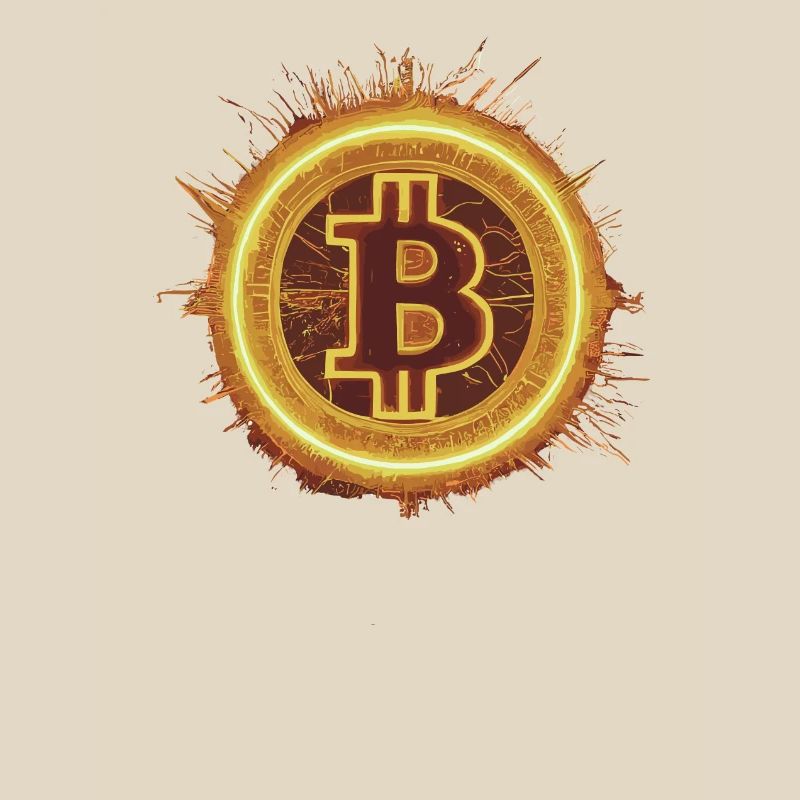 Fiery Bitcoin Solar