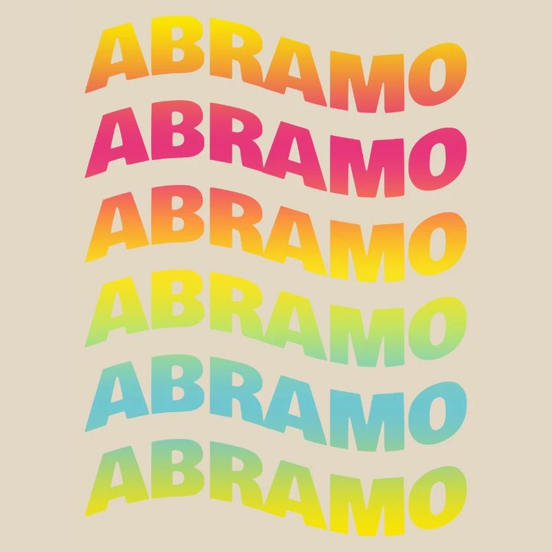 Abraham t-shirt text wave effect wave effect