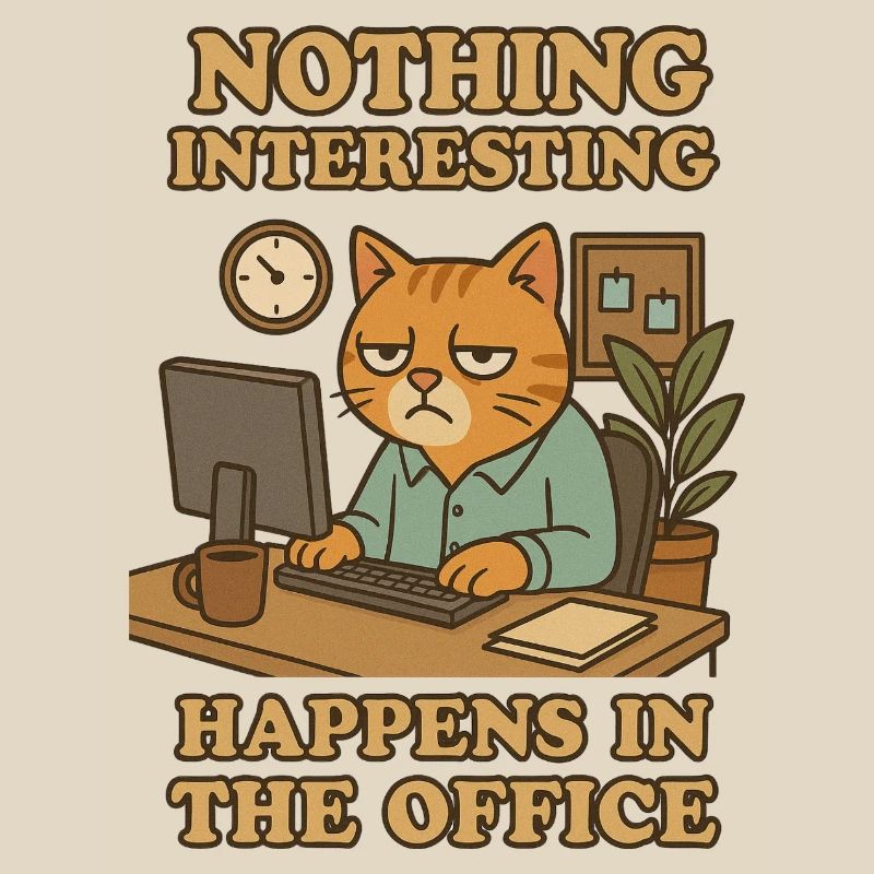Nothing Interesting Office Cat