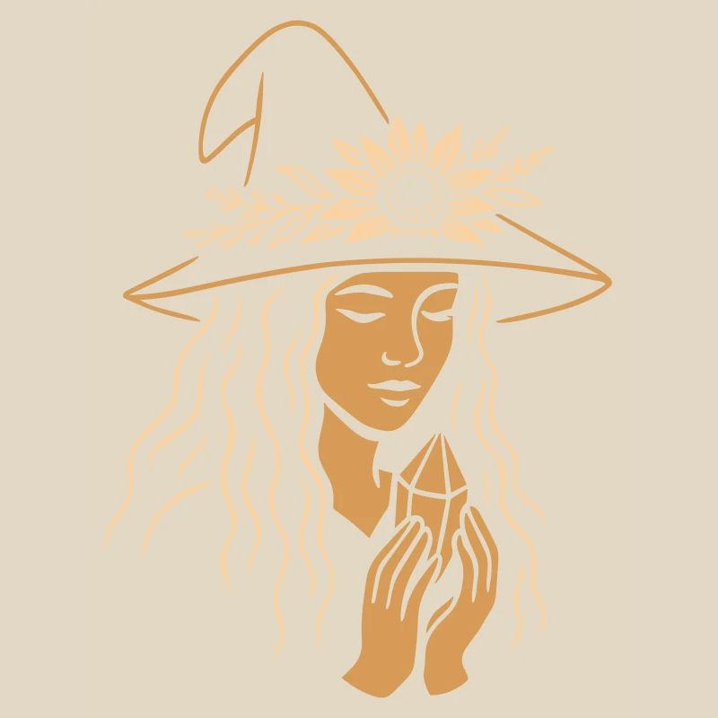 Summer Witch with Crystal - Pagan Spirit Art