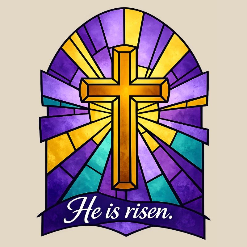 He is Risen Cross Easter