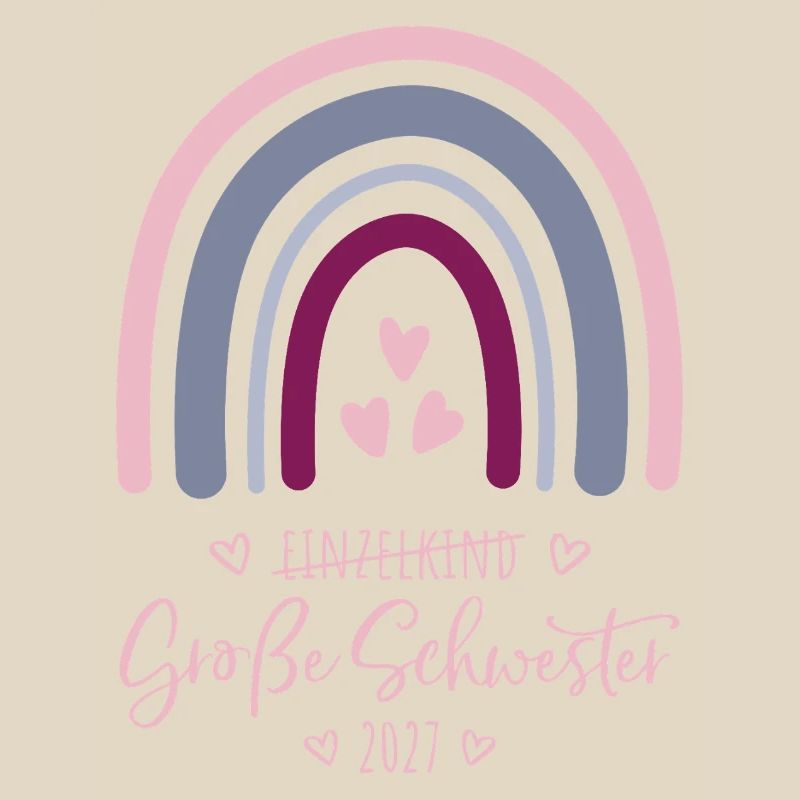 Große Schwester 2027 Boho Regenbogen