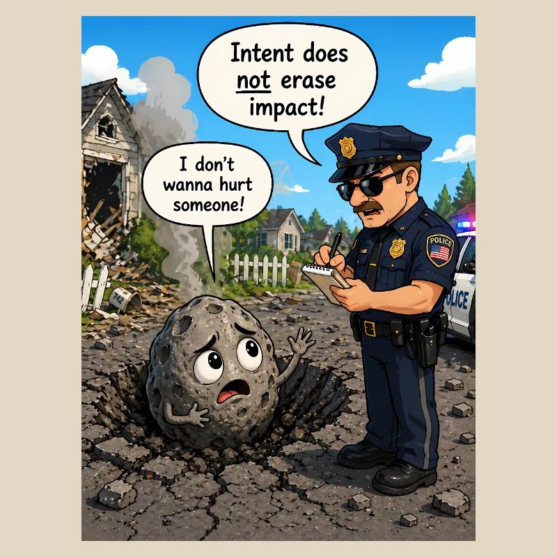 Intention does not cancel out the effect
