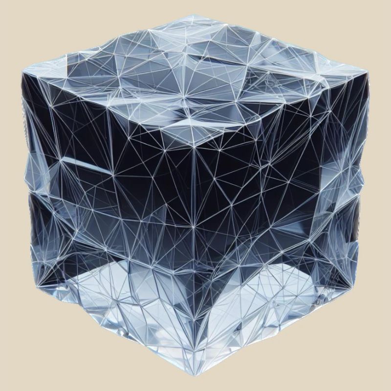 Eiswürfel im Polygon-Stil