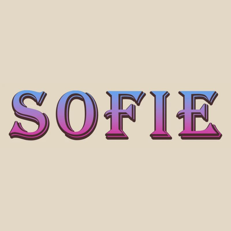 Colorful 3D text with glittering effect