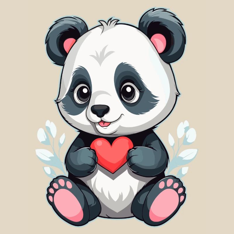 Panda mit Herz