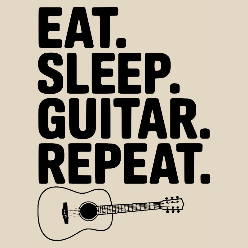 Manger. Dormir. Guitare. Répéter.
