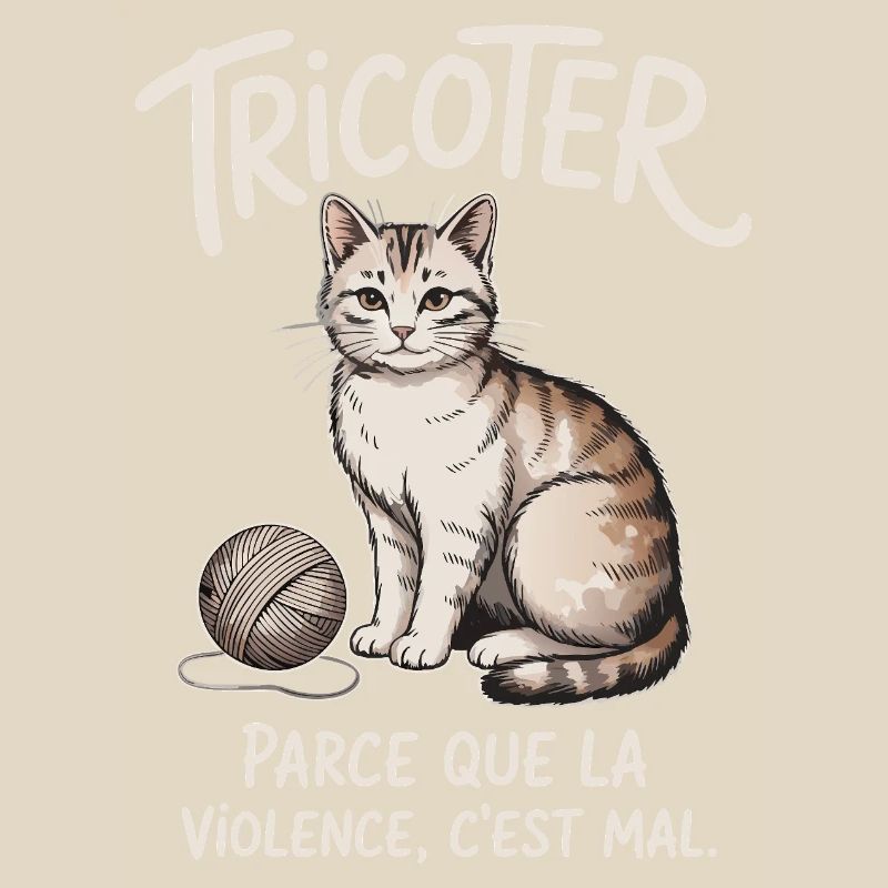 Knitting, because violence is wrong