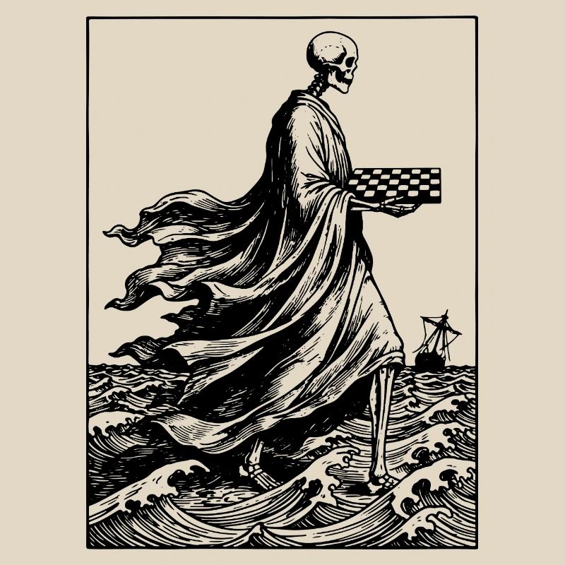 Skeleton joue aux échecs
