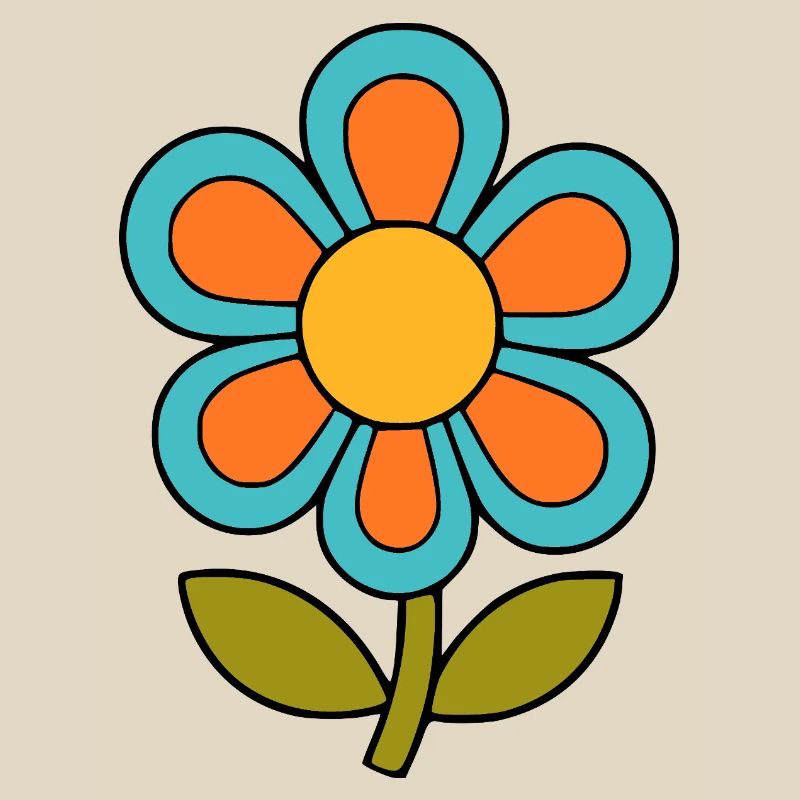 70s flower pattern retro flowerpower