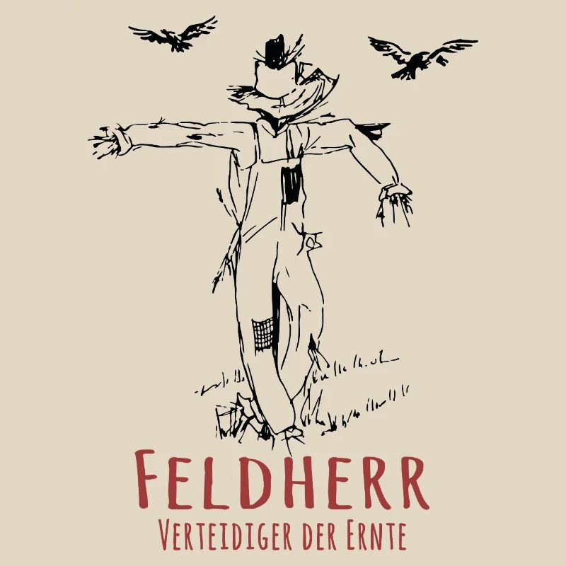 Feldherr Vogelscheuche Lustiger Ernte Spruch