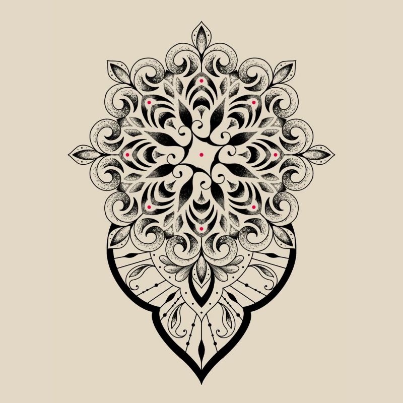 Mandala graphic dot work