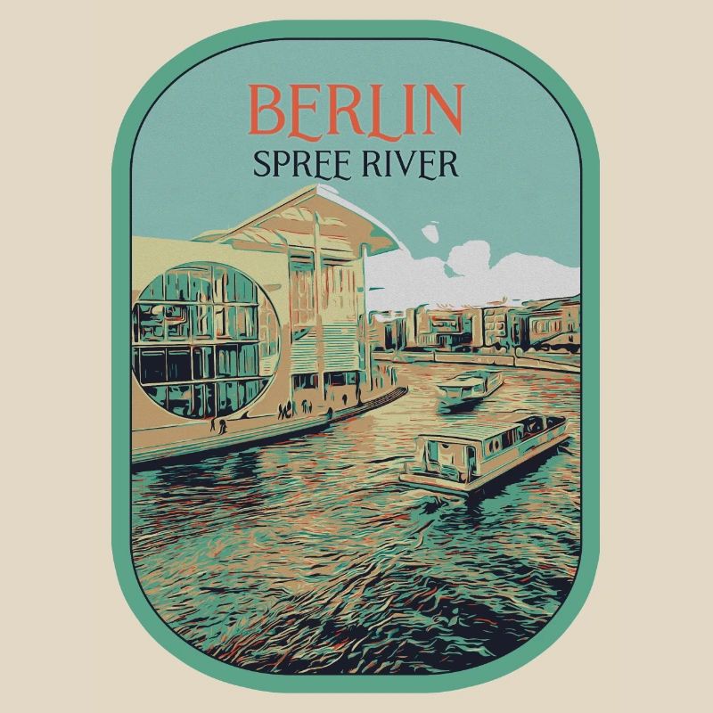 Modern Architecture Berlin Illustration