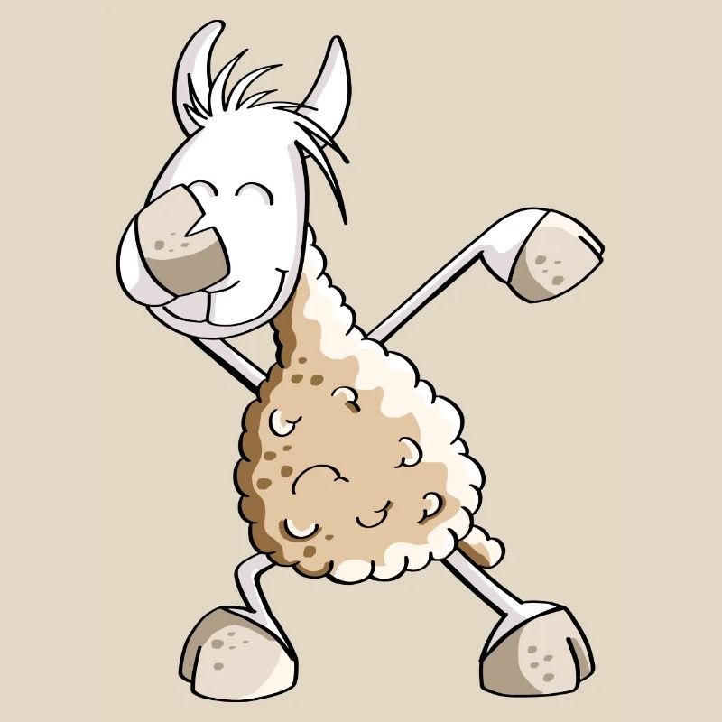 Dab Dance Lama - Dabbing Alpaca - Fun Comic