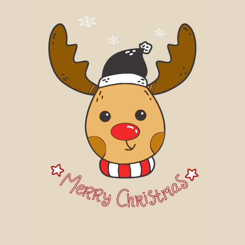 Conception de Noël mignon renne Rudolph
