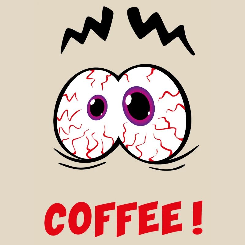 I need coffee! Funny comic motif